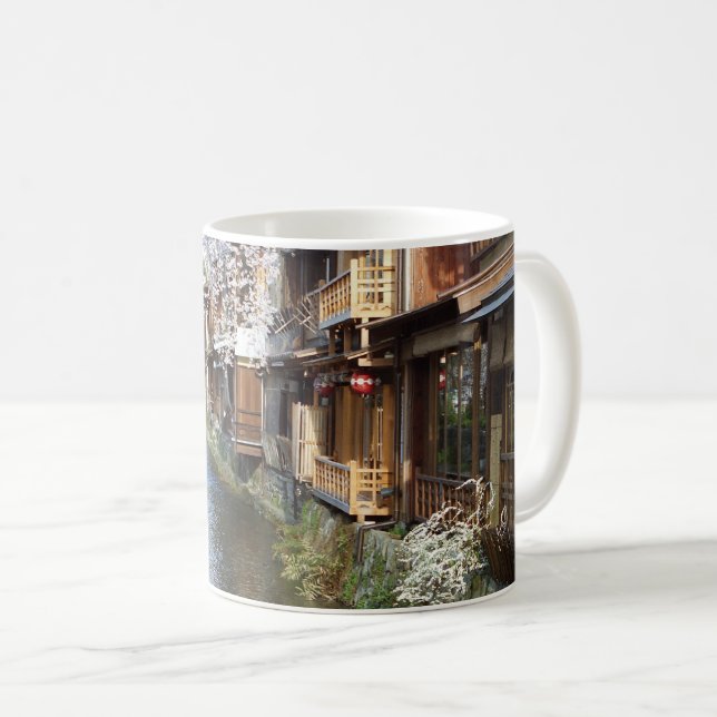Caneca De Café Teares Tradicionais de Quioto (Frente Esquerda)