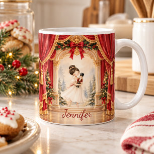 Caneca De Café Teatro de Bailarina do Quebra-Nozes Natal