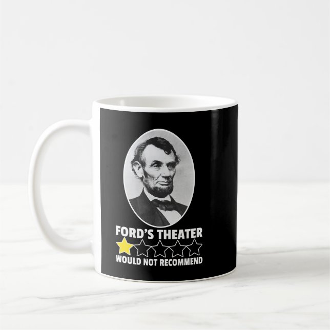 Caneca De Café Teatro Ford não recomendaria 1-Star Abraham (Esquerda)