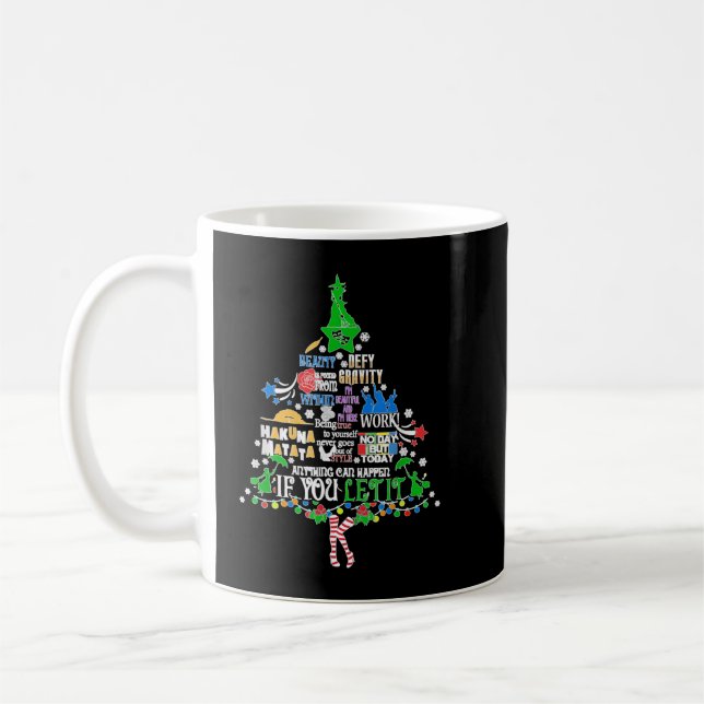 Caneca De Café Teatro Musical da Broadway Árvore de Natal Engraça (Esquerda)