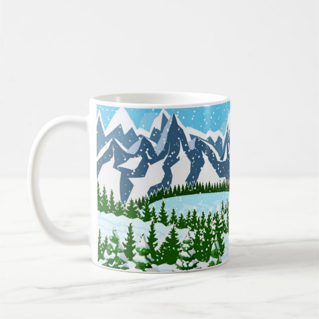 Caneca De Café tecelagem geométrica de rhombus feita manualmente  (Esquerda)