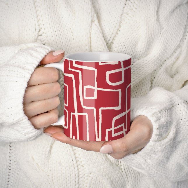 Caneca De Café Tecer Sip Vermelho Branco (Criador carregado)