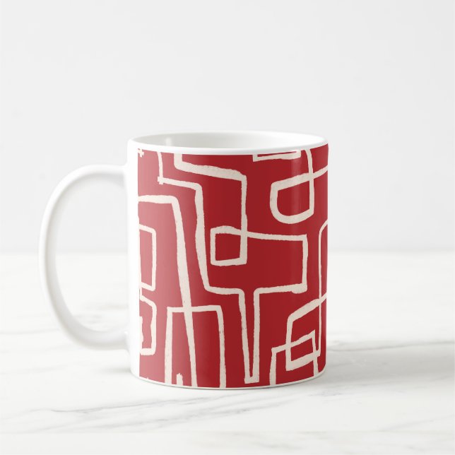 Caneca De Café Tecer Sip Vermelho Branco (Esquerda)
