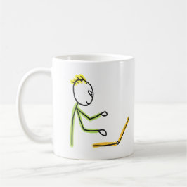 Caneca De Café Tech Guy Stickman