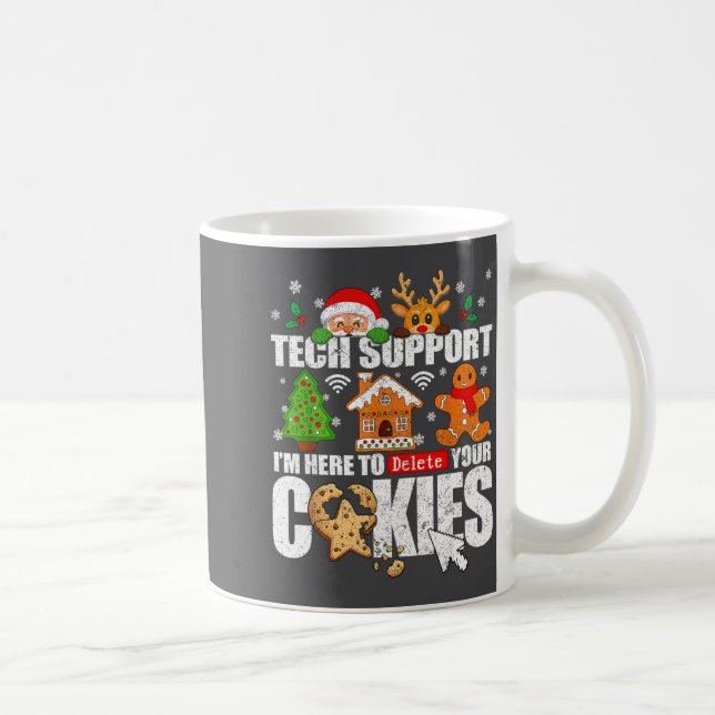 Caneca De Café Tech Suprt Christmas Cookies Women Men Funny Chris (Direita)
