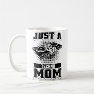 Caneca De Café Techno Mãe Rave Electro Clubbing Raver Apenas Um T