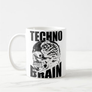 Caneca De Café Techno Skull Clubbing Electro Hardtekk Rave Techno