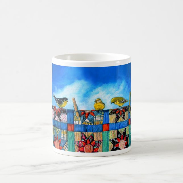 Caneca De Café tecido 11 x 14 dos passarinhos n para 16 x 20 (Centro)