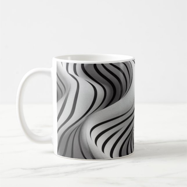 Caneca De Café Tecido 5 das ondas Elegante (Esquerda)