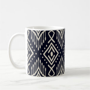 Caneca De Café Tecido Ikat bordado: Elegância Étnica.