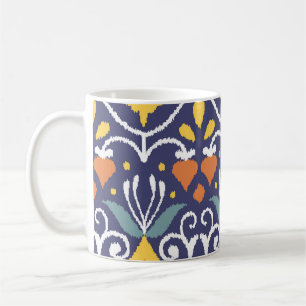 Caneca De Café Tecido Ikat Feito à Mão: Etnico Boho