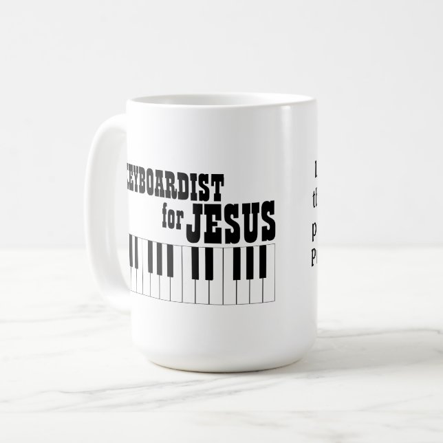 Caneca De Café Teclado culto Team Mug para Jesus (Frente Esquerda)