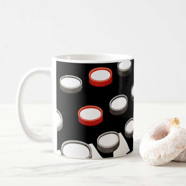 Caneca De Café Teclado de máquina de escrever antiga empresarial  (Com Donut)