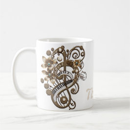 Caneca De Café Teclado de piano inclinado.