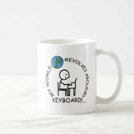 Caneca De Café Teclado - O mundo volta