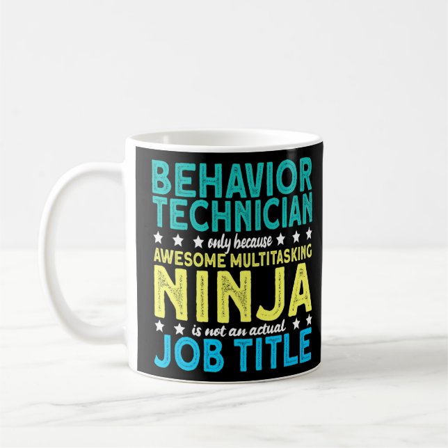 Caneca De Café Técnico Comportamental Terapista Ninja Aba (Esquerda)
