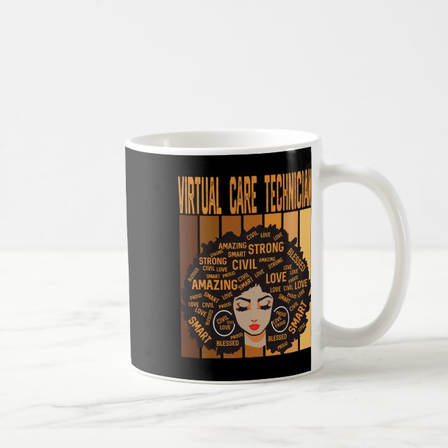 Caneca De Café Técnico de Cuidados Virtuais Poderoso Mon da Histó (Direita)