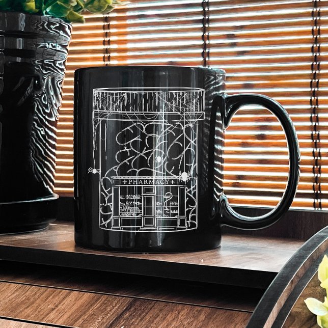 Caneca De Café Técnico de Farmácia do Halloween, Farmacêutico Eng (Criador carregado)