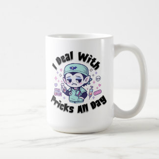 Caneca De Café Técnico de Flebotomia Engraçado Citação Sarcástica