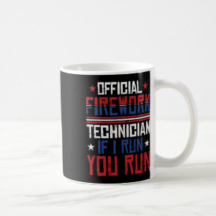 Caneca De Café Técnico de Fogos de Artifício 4 de Julho Engraçado