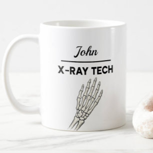 Caneca De Café TÉCNICO DE RAIO-X Radiografista Nome Personalizado