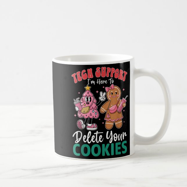 Caneca De Café Tecnologia De Natal Aqui Para Excluir Cookies Xmas (Direita)