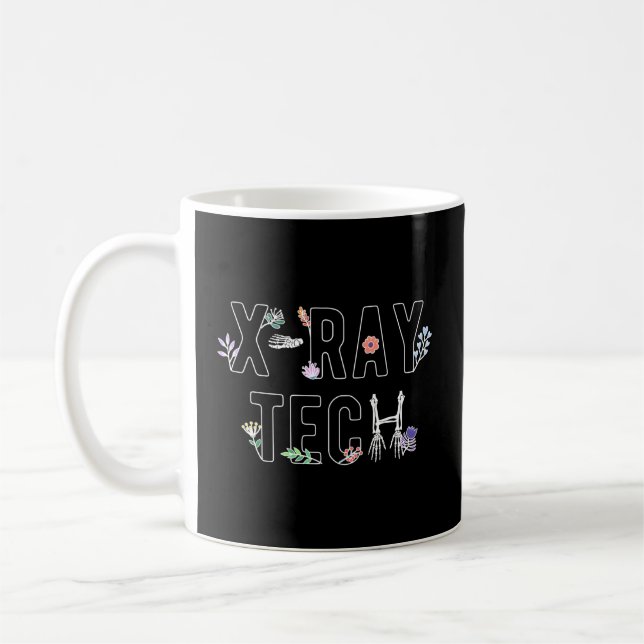 Caneca De Café Tecnologia X-Ray Tech Flores X-Ray da Xray Tech (Esquerda)