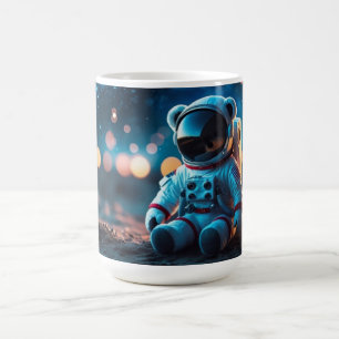 Caneca De Café Teddy Astronauta Estrelado