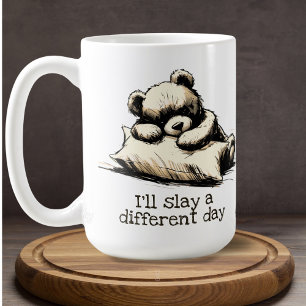 Caneca De Café Teddy Bear Hug Travesseiro Brown Self Care Rest