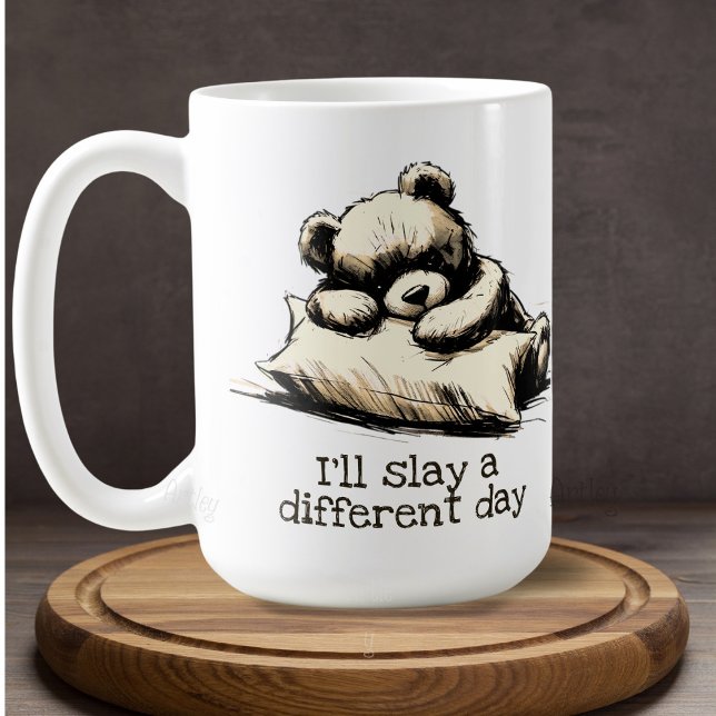 Caneca De Café Teddy Bear Hug Travesseiro Brown Self Care Rest (Criador carregado)