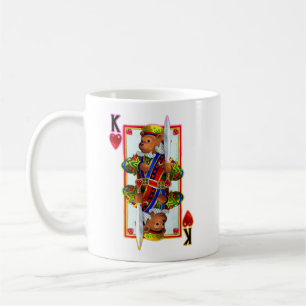 Caneca De Café Teddy Bear King of Hearts
