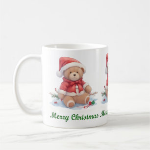 Caneca De Café Teddy Bear Merry Christmas Mug