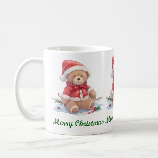 Caneca De Café Teddy Bear Merry Christmas Mug (Esquerda)
