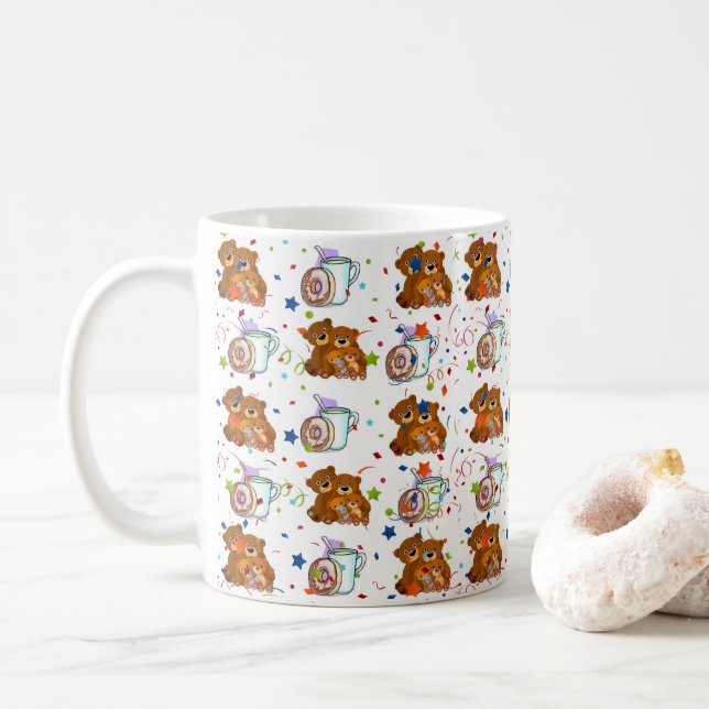 Caneca De Café Teddy Bear Mug (Com Donut)