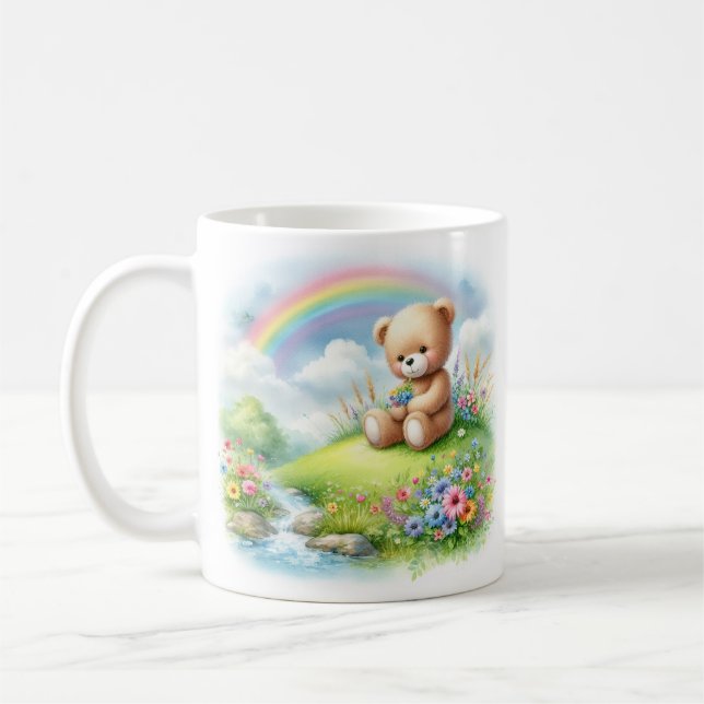 Caneca De Café Teddy Bear Rainbow (Esquerda)
