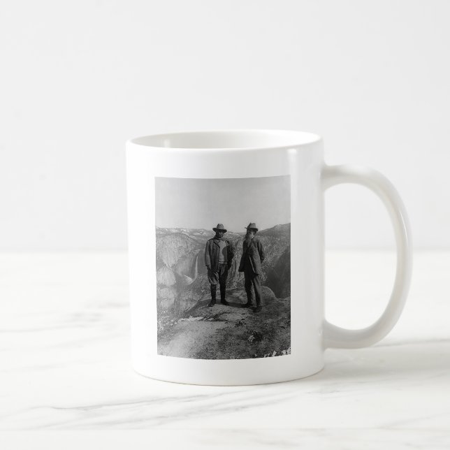 Caneca De Café Teddy Roosevelt e John Muir em Yosemite (Direita)