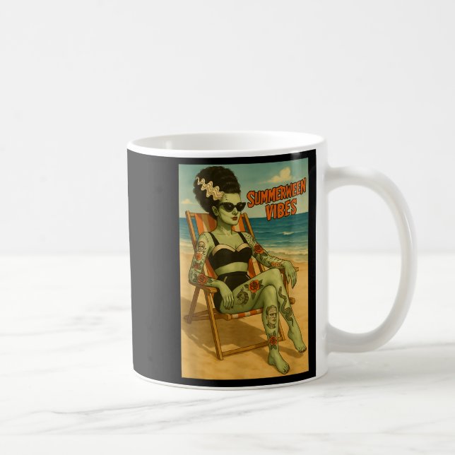 Caneca De Café Tee do Estilo Gótico da Praia do Summerbetween Vib (Direita)