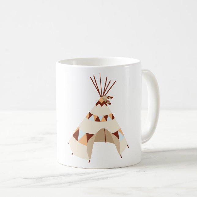 Caneca De Café Teepee nativo (Frente Esquerda)