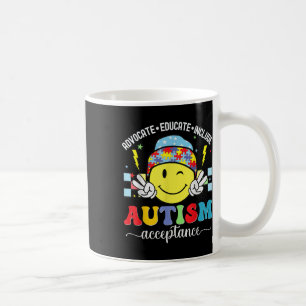 Caneca De Café Teia Gráfica De Consciência Do Autismo Retroativo
