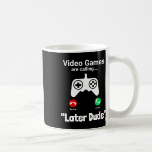 Caneca De Café Tela de Chamada de Gamer Engraçada – Controle “Dep