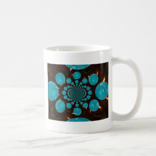 Caneca De Café Tela Tonturna das Luzes Cibernéticas Caleidoscópio