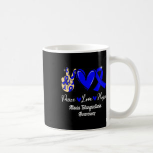 Caneca De Café Telangiectasia Consciência Paz Amor Esperança Azul