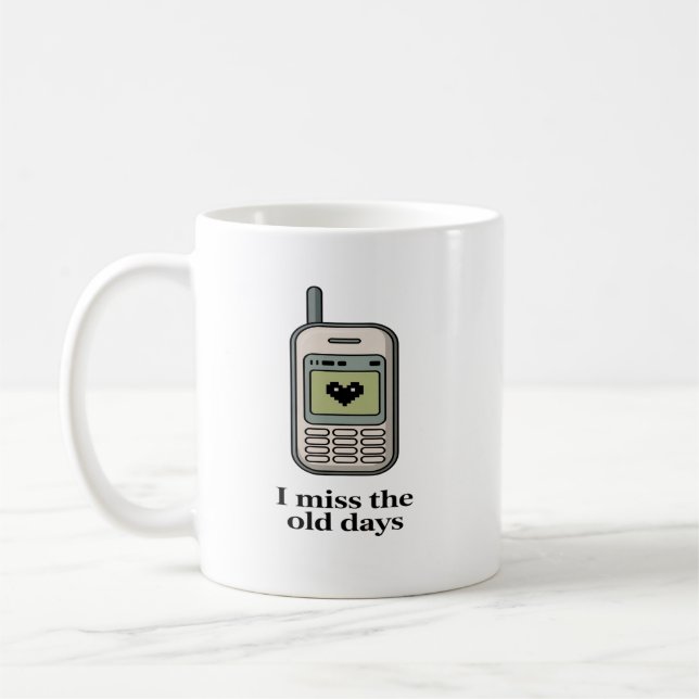 Caneca De Café Telefone Celular Antigo – Nostalgia dos Velhos Tem (Esquerda)