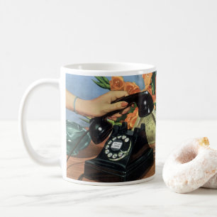 Caneca De Café Telefone retrô com mostrador rotativo, Negócios Vi