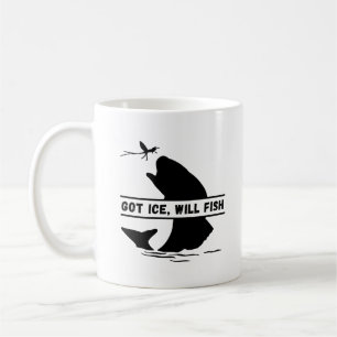 Caneca De Café Tem Gelado Peixe   Pesca Do Gelo