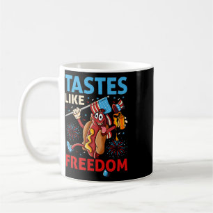 Caneca De Café Tem Gosto de Liberdade - Cachorro-Quente Patriótic
