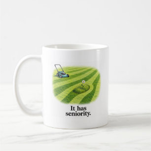 Caneca De Café Tem Senioridade Jardineira Divertida Margarida