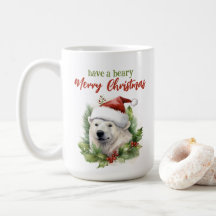 Tem Um Urso De Natal Feliz, Um Urso Polar