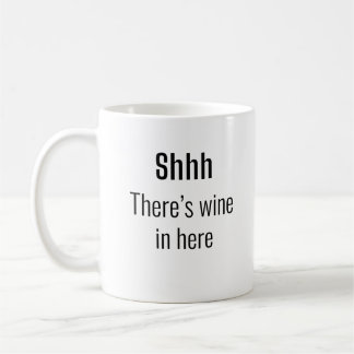 Caneca De Café tem vinho aqui, amante engraçado de vinho