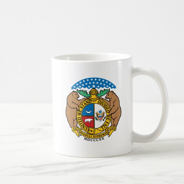 Caneca De Café Tema 00 da bandeira de Missouri (Direita)